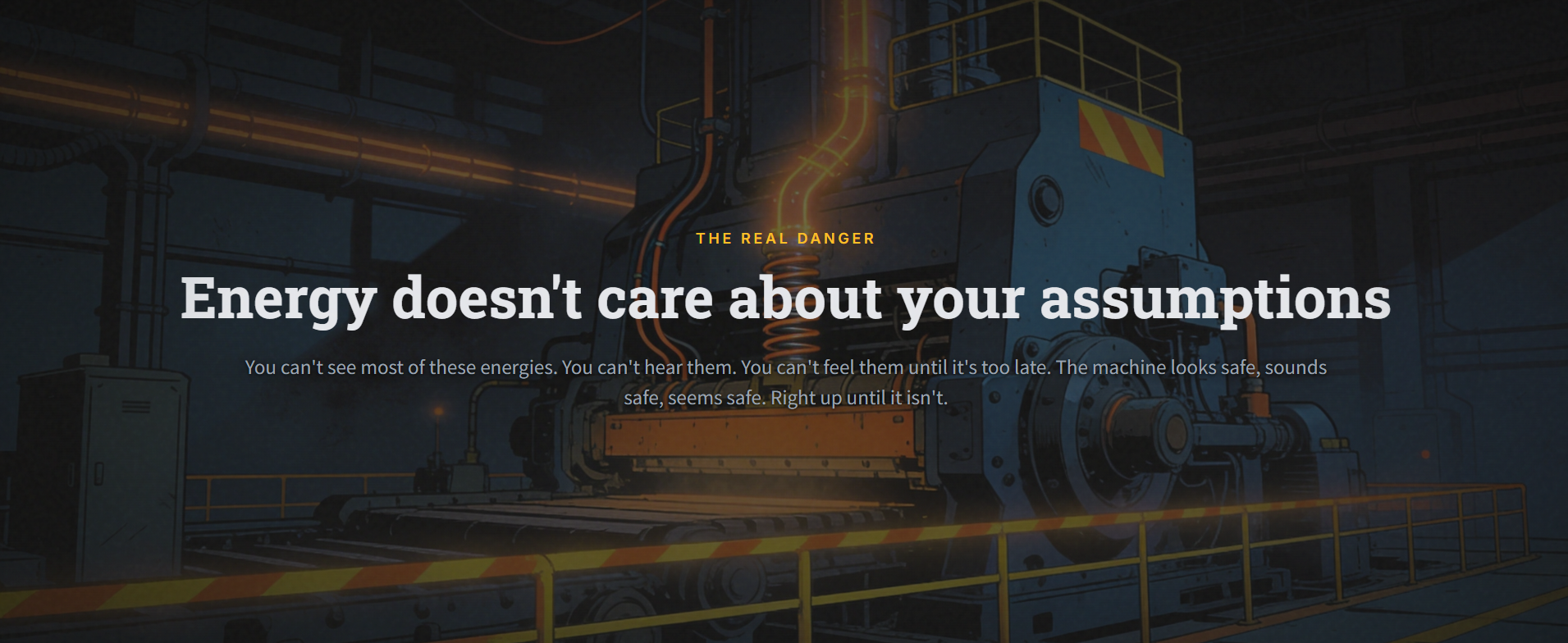 The same LOTO content as an interactive training module — cinematic, engaging, built to teach